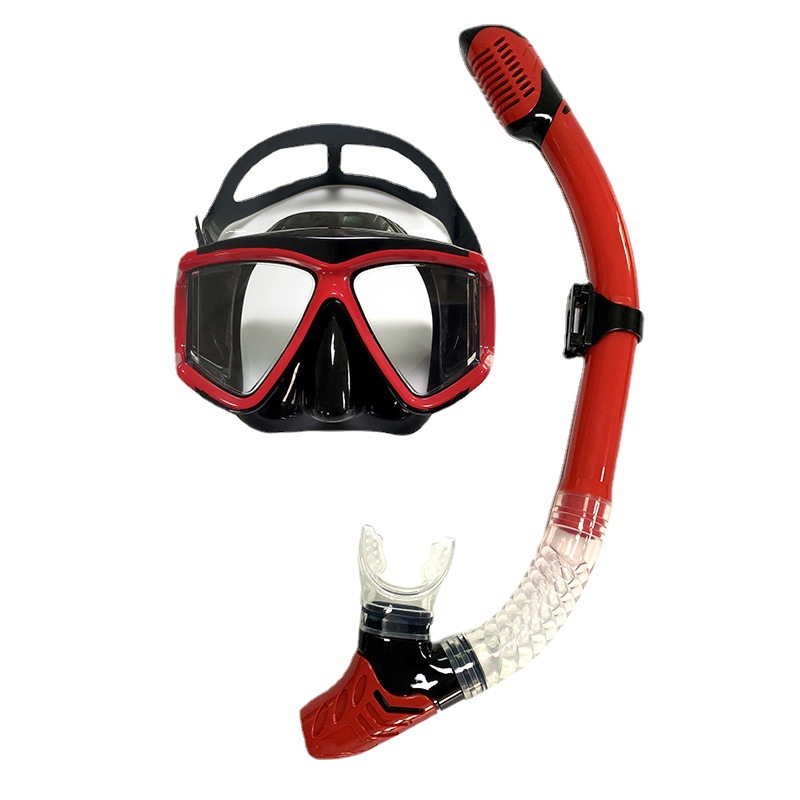 Picture of Cross-Border Snorkeling Set, Adult Diving Goggles Equipment, Large-Frame Silicone Mask, Can Be Equipped with Myopia Lenses, Snorkeling Mask