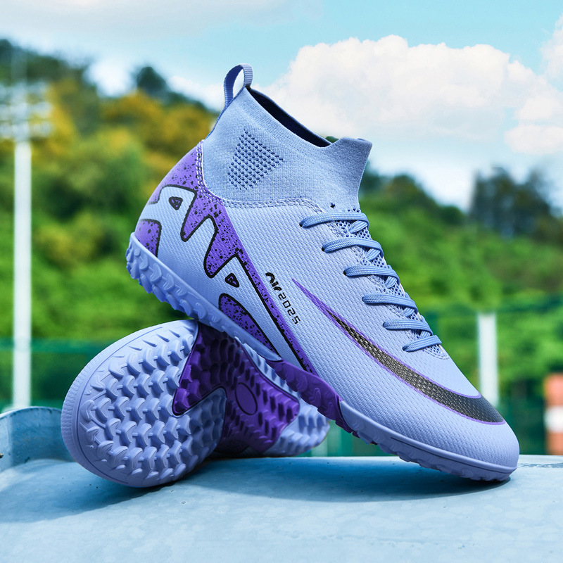 Wholesale High-top Soccer Shoes AG Spikes Men and Women Adult World Cup Student Children TF Crushed Nails Grass Game Training