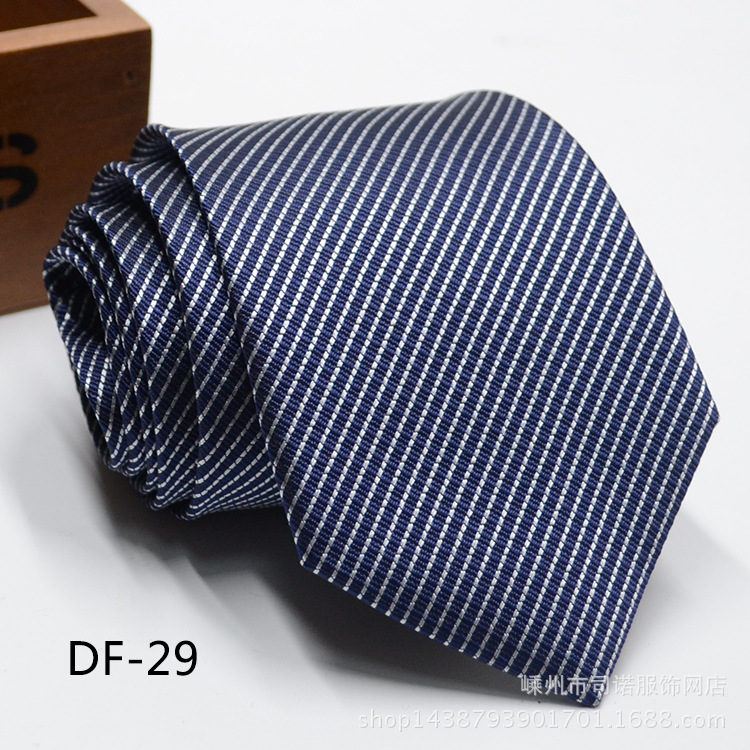 Picture of Tie business formal men's tie polyester yarn Arrow 8cm business tie