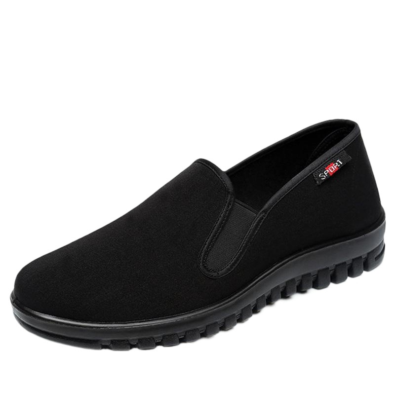 Spring and Autumn New Old Beijing Cloth Shoes Men's Shoes Practice Shoes Work Shoes Drive Shoes Middle-aged and Elderly Black Cloth Shoes