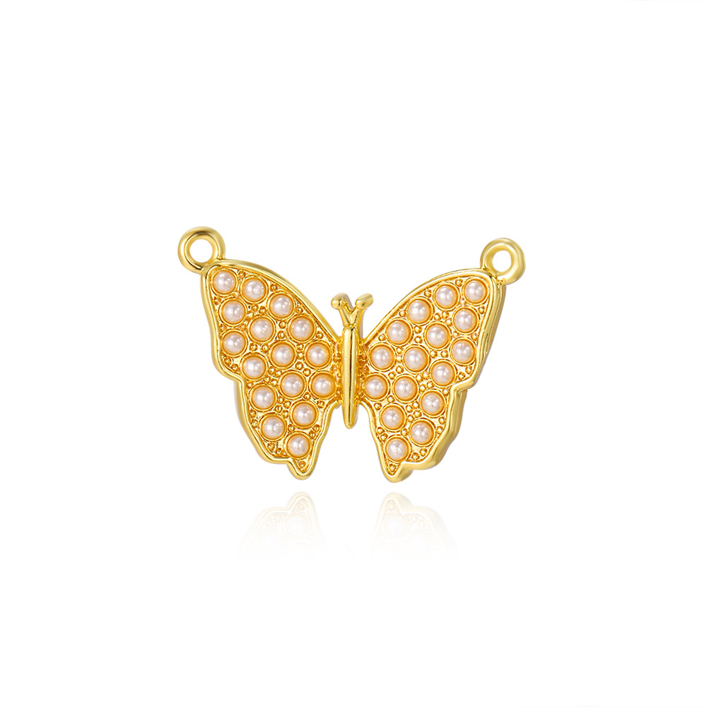 Picture of Cross-border Hot Fashion Zircon Bow Double Hole Connector Bracelet Necklace DIY Jewelry Handmade Accessories