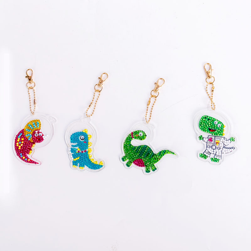 Picture of Creative DIY Keychain Diamond Painting Cartoon Bear Handmade Bag Car Decorations Small Pendant Spot Supply