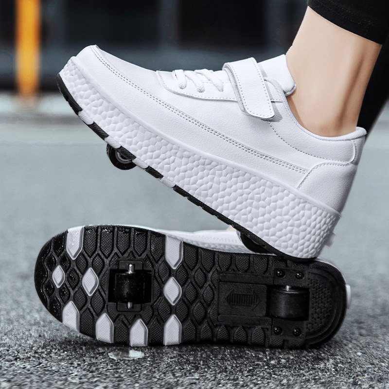 Spot Cross-border Heelys Shoes Youth Double Roller Skates Kidsren's Invisible Sports Shoes with Wheels Factory Wholesale