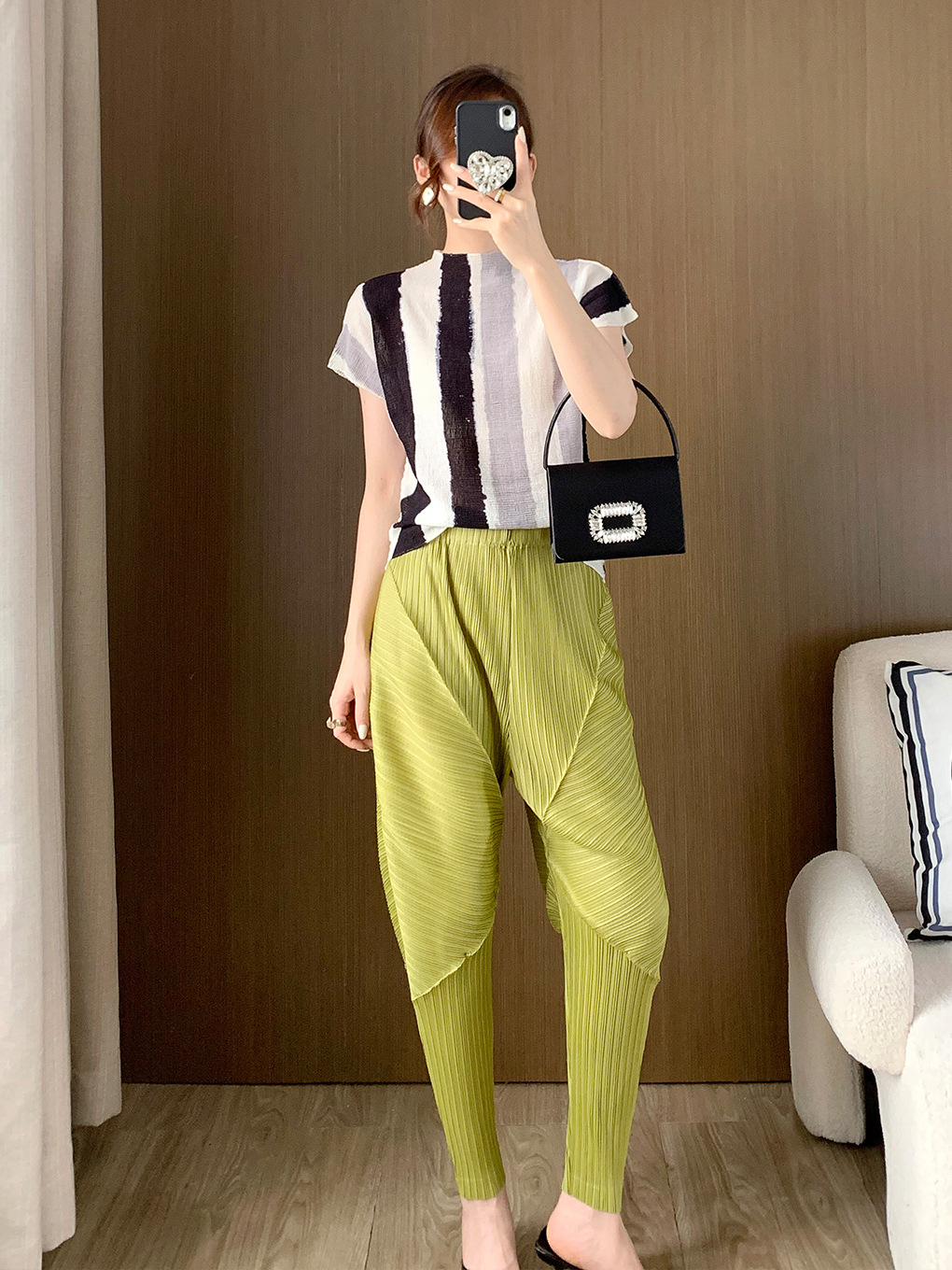 Miyake Personalized Design Pleated Pants for Women Summer New Special-Shaped Casual Pants Unique Small Feet Versatile Harem Pants