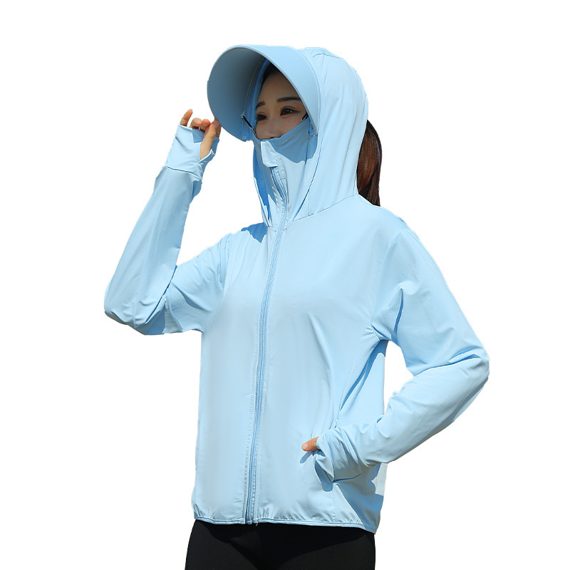 Picture of Jiao's Same Style Summer Ice Silk Non-Uv Protection Clothing for Men and Women with Brim, Non-Uv Protection, Breathable, Quick-Drying Fishing Sun Protection Clothing