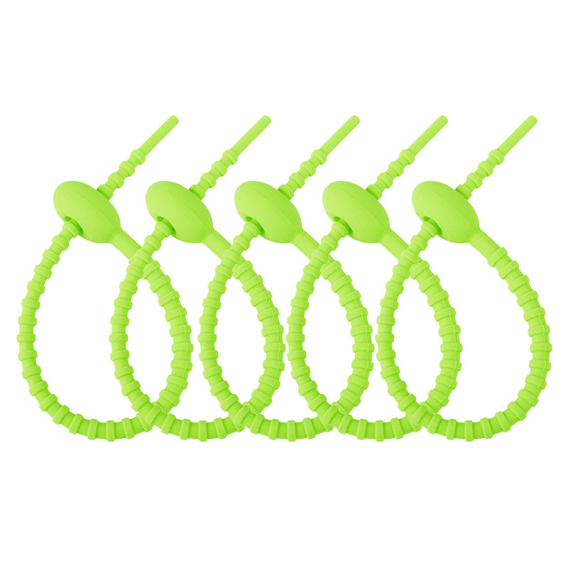 Picture of Color silicone ribbon key chain DIY clothing bag jewelry key chain lanyard data cable storage Winder