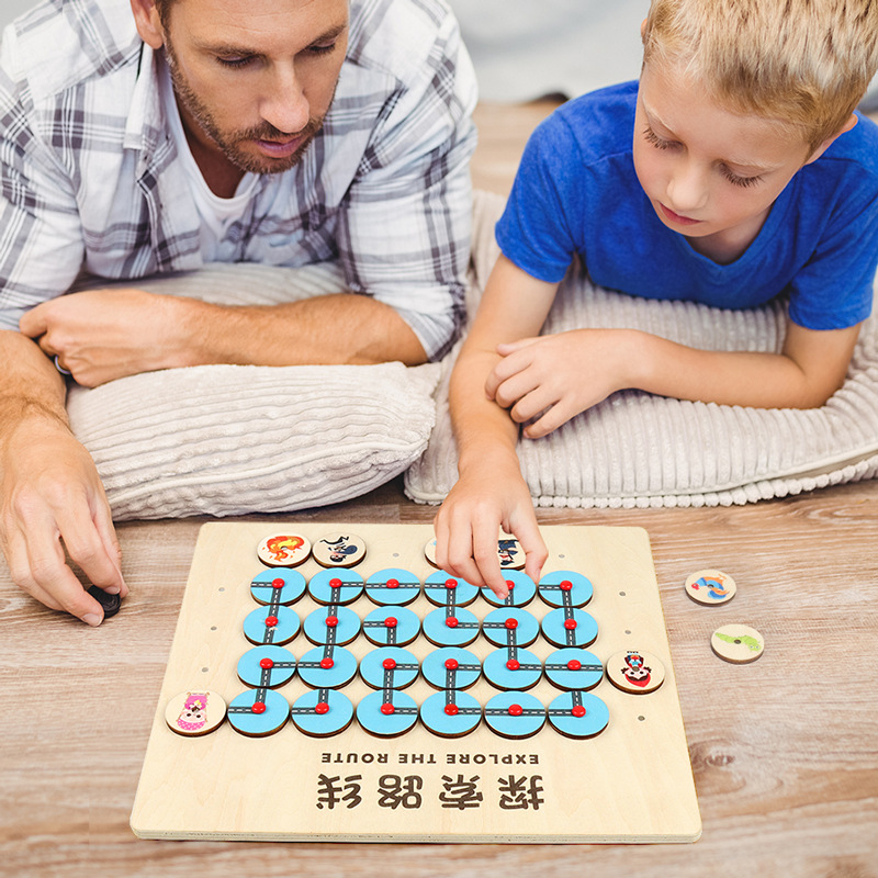 Picture of Line maze kindergarten middle class area teaching aids large class puzzle area materials put children's wall game toys