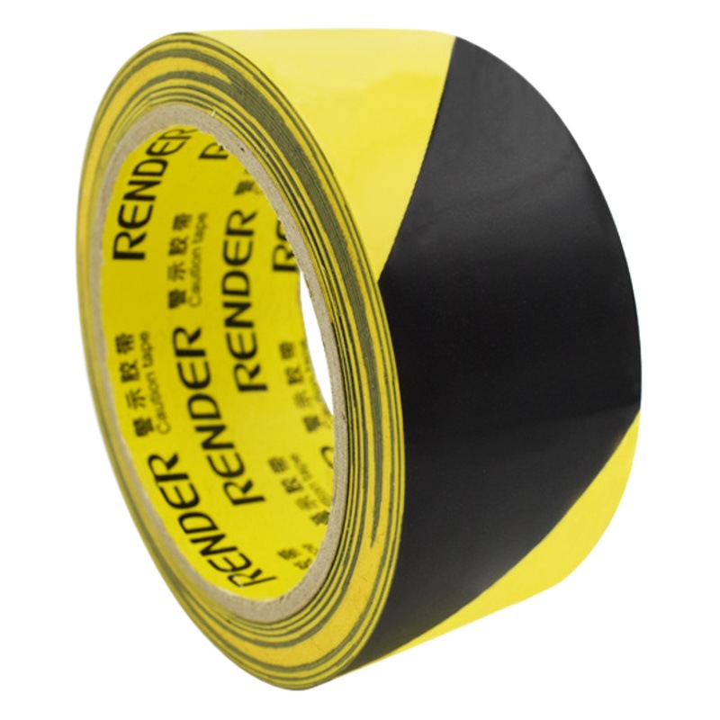 Logo twill floor tape 8cm10cm/4.8X18y color wear-resistant zebra tape yellow black warning tape