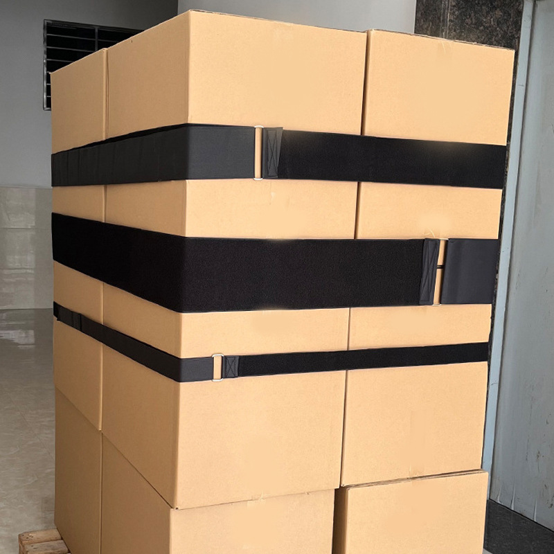 Black Velcro Card Board Tie Strap Velcro Cargo Tie Strap Factory