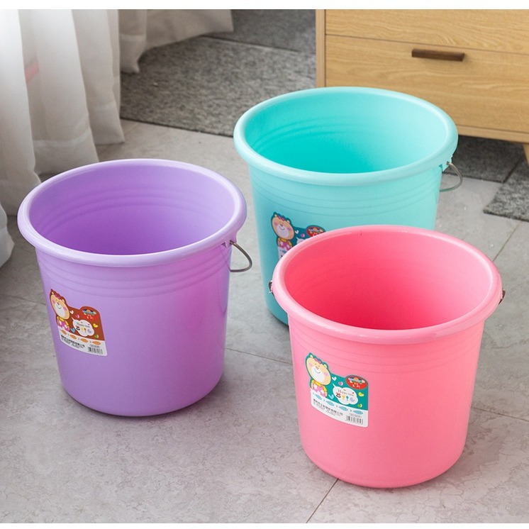 Bucket Household Plastic Bucket Laundry Bucket Car Washing Bucket Student Bucket Student Dormitory Bucket Wholesale Household Lid with Lid