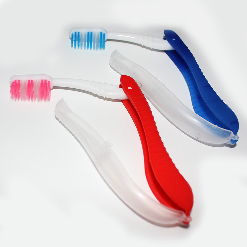 Candy bag opp independent packaging travel travel homestay hotel camping group built toothbrush portable folding toothbrush
