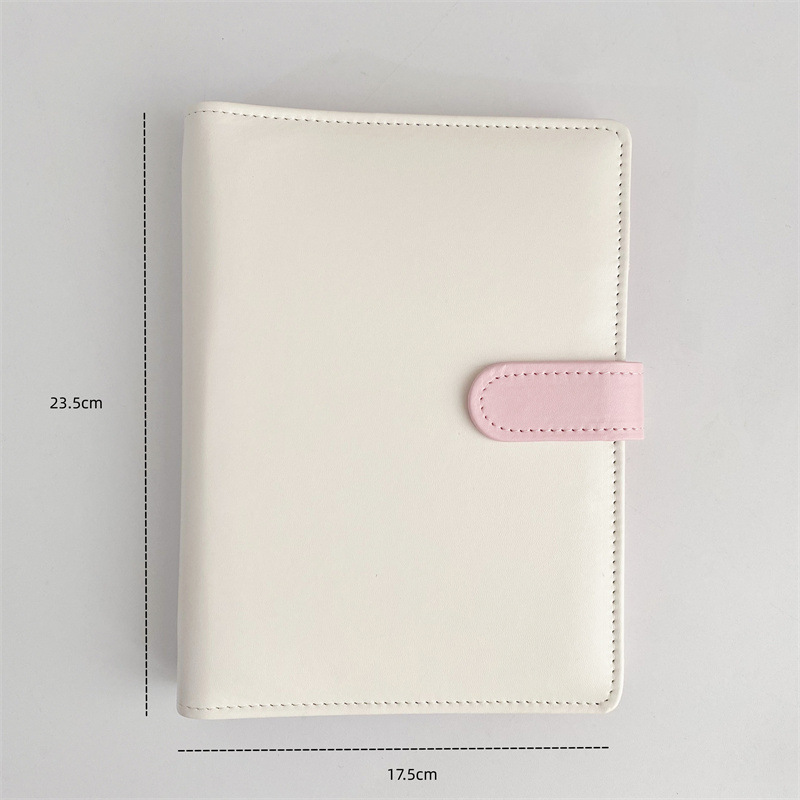 Picture of A5 Macaron Pure Color Loose-Leaf Book Pu Shell Conference Notepad Hand Ledger Notebook Stationery Simple Business Style