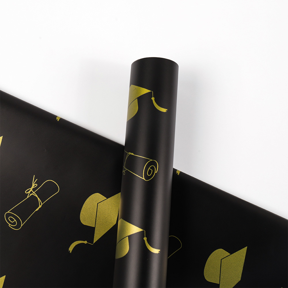 Picture of Factory wholesale graduation season waterproof bow book flower wrapping paper college entrance examination bachelor hat bouquet wrapping paper