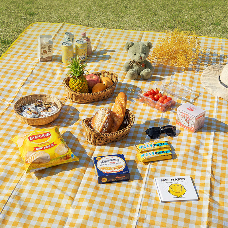 Picture of Outdoor Picnic Mat Park Outings Portable Waterproof Thickened Picnic Mat Non-woven Spring Outing Tent Moisture-proof Mat