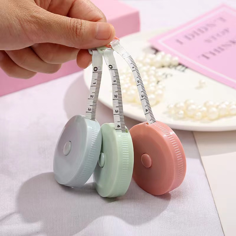 1.8m/2m Scandinavian Color Small Tape Measure Automatic Telescopic Ruler Plastic Tape Measure Clothing 1.5m Mini Small Soft Ruler