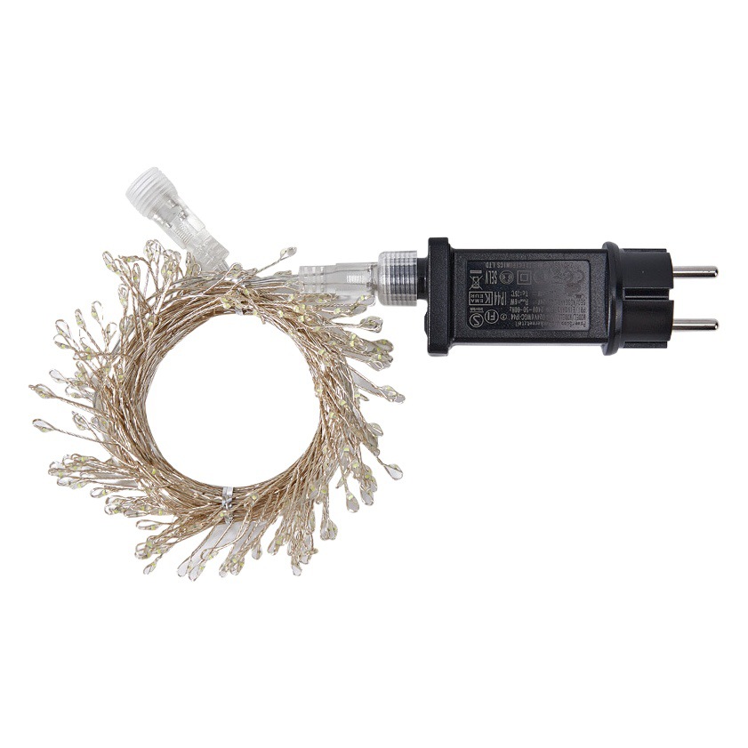 Christmas tree lights LED copper string waterproof male and female connected to 6 meters 200 lights indoor low voltage decorative lights wholesale