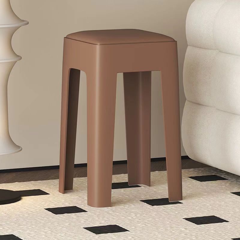 Picture of Plastic Stool for Home Use, Thickened for Adults, Sturdy for Living Room Dining Table, Non-Slip, Stackable, Simple High Stool Bench