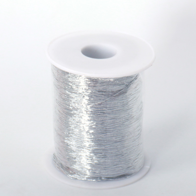 Picture of Flash silver thread 1mm crochet thread fever with small silver thread bag color handmade thread special thread DIY hook knitting