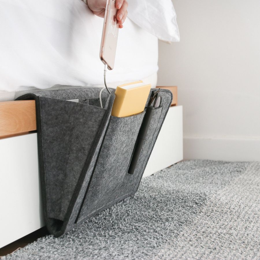 Felt Bedside Hanging Bag Storage Bag Remote Control Flat Bedroom Bedroom Sofa Finishing Bedside Storage Pocket