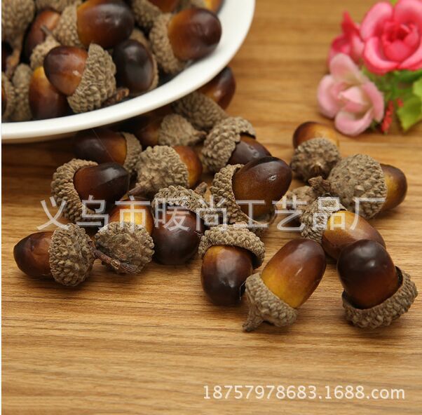 Imitation Acorn Vintage Chestnut Photography Props Christmas Decoration Accessories Nut Foam Small Pine Fruit