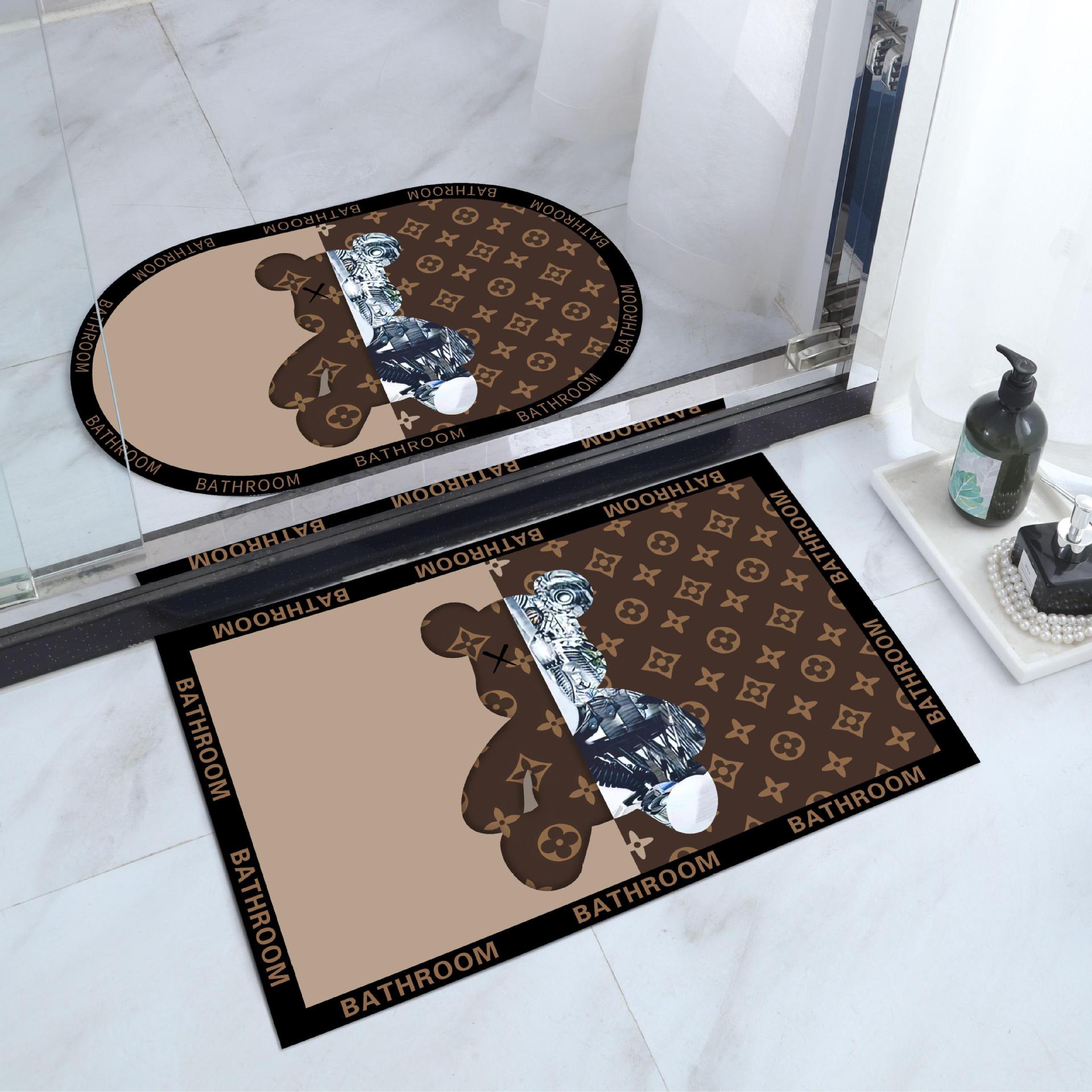 Picture of A generation of hair bathroom non-slip mat entrance entrance absorbent mat cross-border household bathroom printing mat