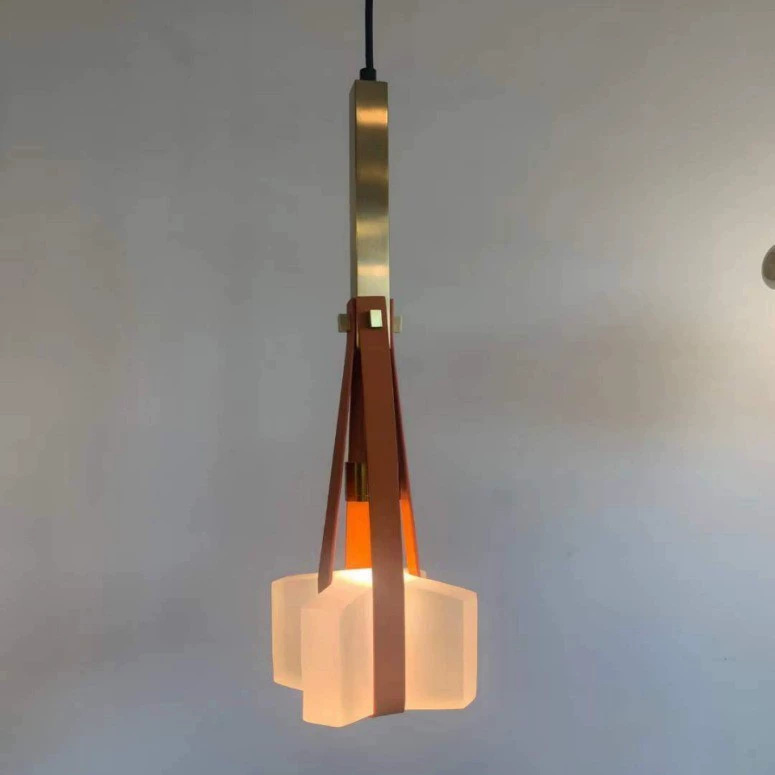 Picture of Nordic Creative Designer Glass Chandelier Advanced Sense Bedroom Restaurant Hotel Homestay Light Luxury Decorative Bar Table Lamp