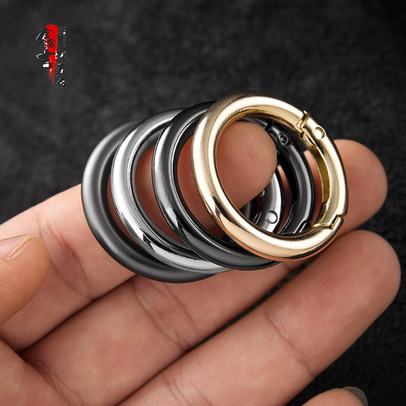 35 # Zinc Alloy 1.0inch Spring Ring Luggage Clothing Metal Buckle Six-Point Keychain DIY Semi-Finished Product Wholesale Accessible Luxury