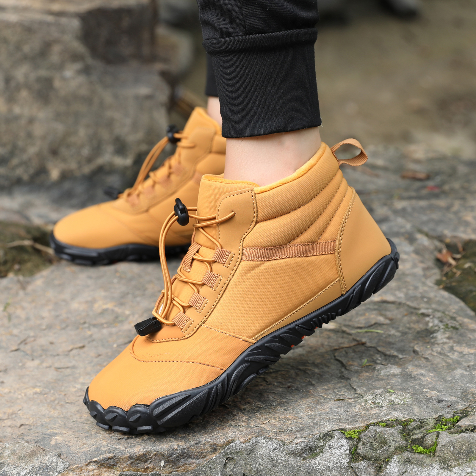 Picture of High-top snow boots cross-border new outdoor hiking camping hiking shoes ski non-slip fleece warm plush cotton shoes