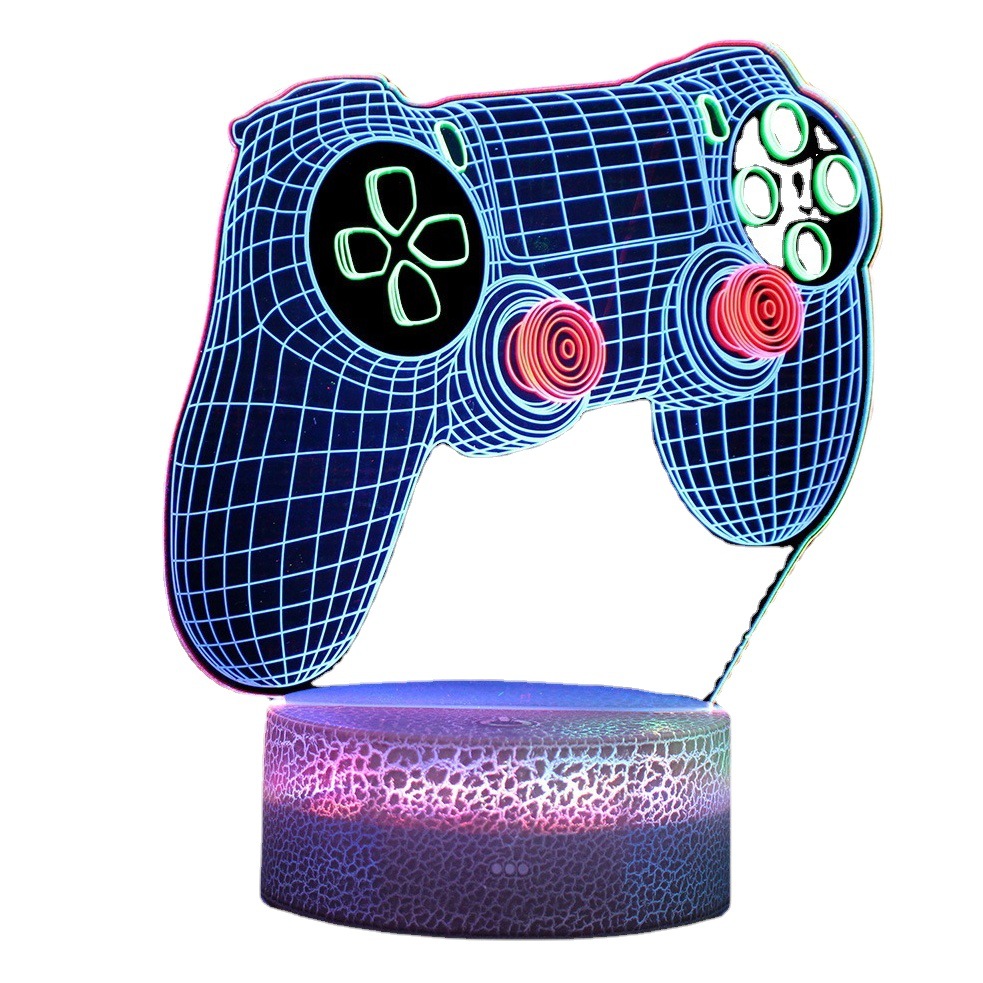 Cross-border 3D night light game film and television colorful dynamic touch creative gift lamp bedside lamp led table lamp