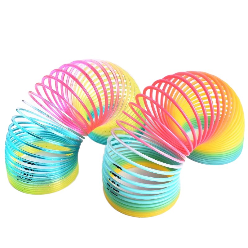 Stall Temple Fair prize hot selling toy spring ring educational creative large elastic nostalgic rainbow ring factory wholesale