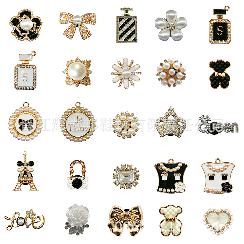 new metal hole shoes accessories high sense detachable diy hole shoes accessories beach bag accessories