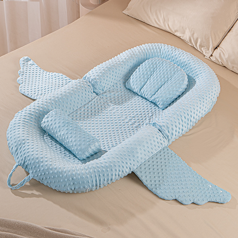 Picture of Newborn Baby Anti-startling Landing Wake-up Sleeping Mat Spitting Milk Sloping Mat Bed Bed Crib Comfort Sleeping Artifact Bed