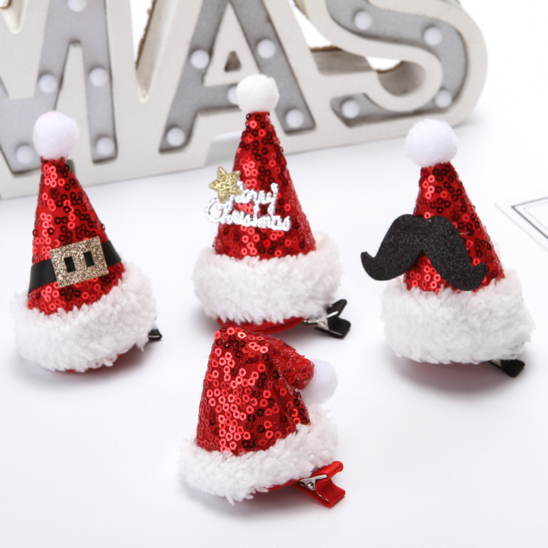 Cross-border hot sale Japanese and Korean new Christmas hairpin children's side clip duckbill clip photo photo super cute cute hair accessories