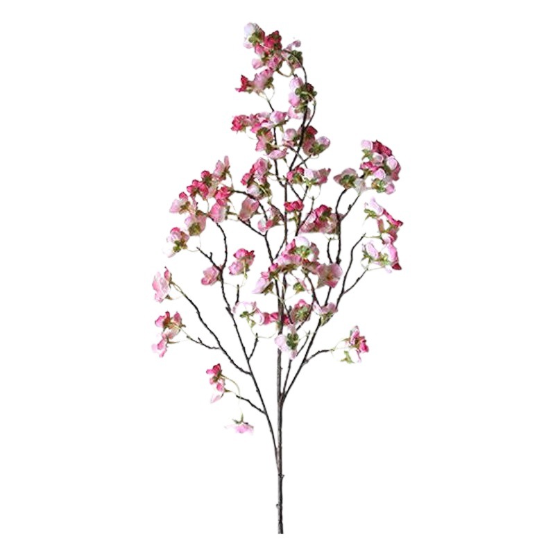 Chinese Beauty Finger Cherry Blossom Peach Blossom Ins Wind Plum Blossom Artificial Flower Manufacturer Home Decoration Wedding Artificial Flower Mw38958
