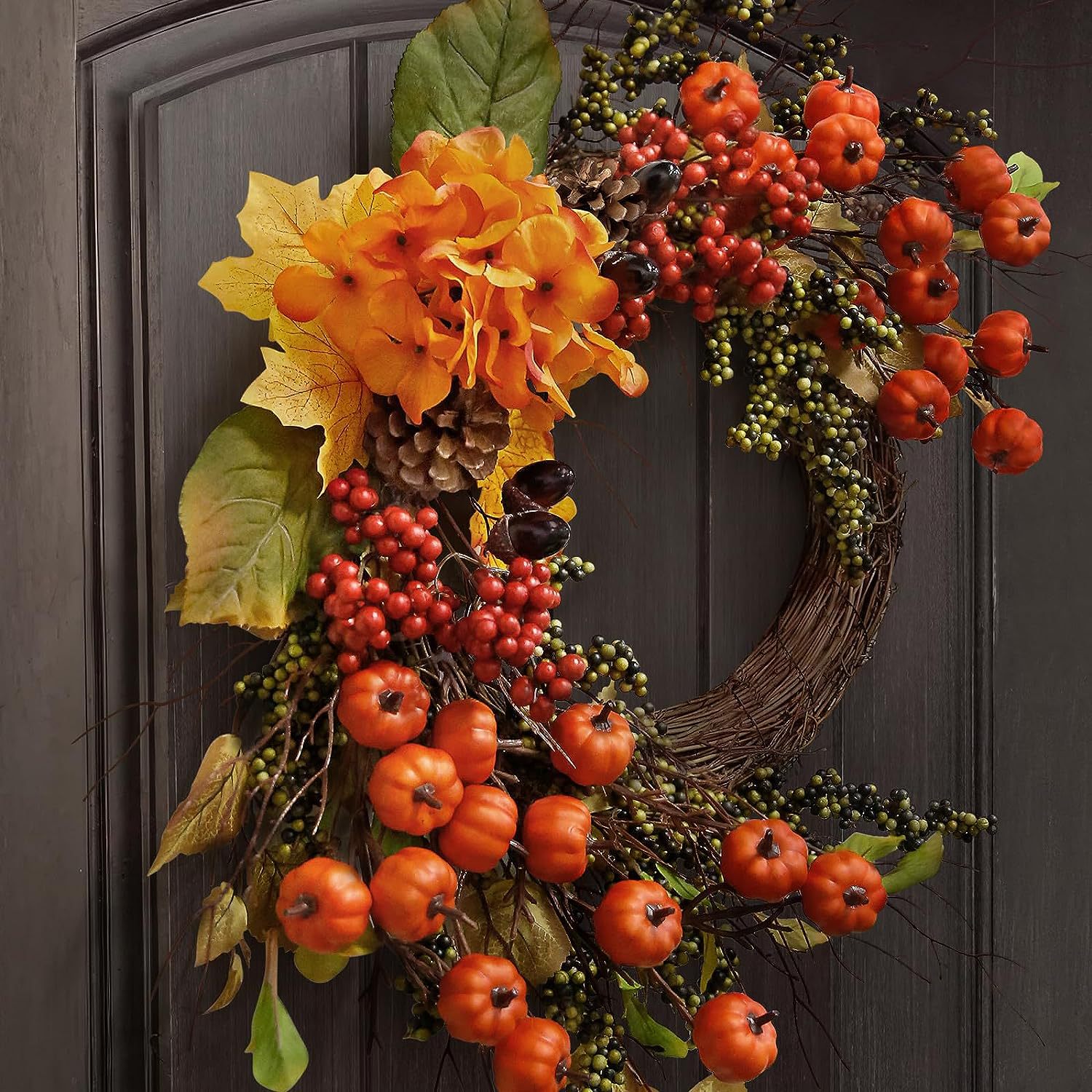 Cross-border Amazon autumn Garland autumn leaf berry tree dead branch pumpkin Thanksgiving harvest harvest festival Garland ornaments