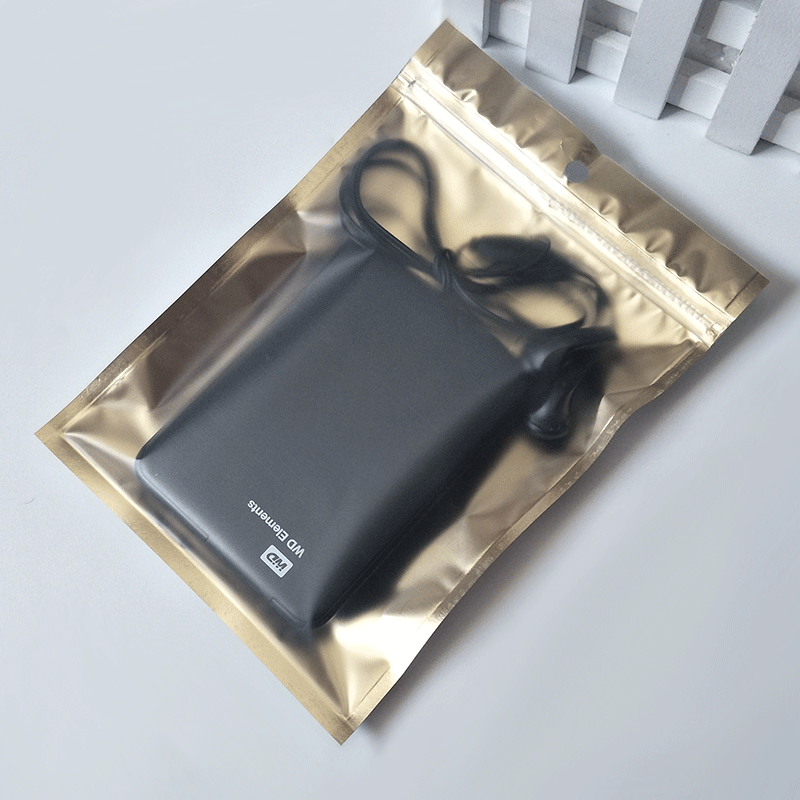 Frosted Golden Matte Yin and Yang Aluminized Packaging Bag Mobile Phone Case Packaging Bag Griffin Data Line Packaging Bag