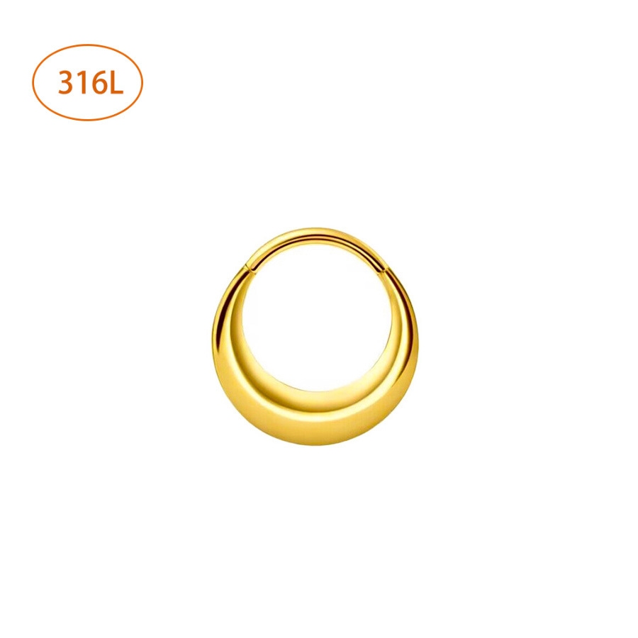 Picture of Cross-border explosions G23 titanium face triangle nose ring earrings 316 seamless nose ring ear ring body piercing jewelry