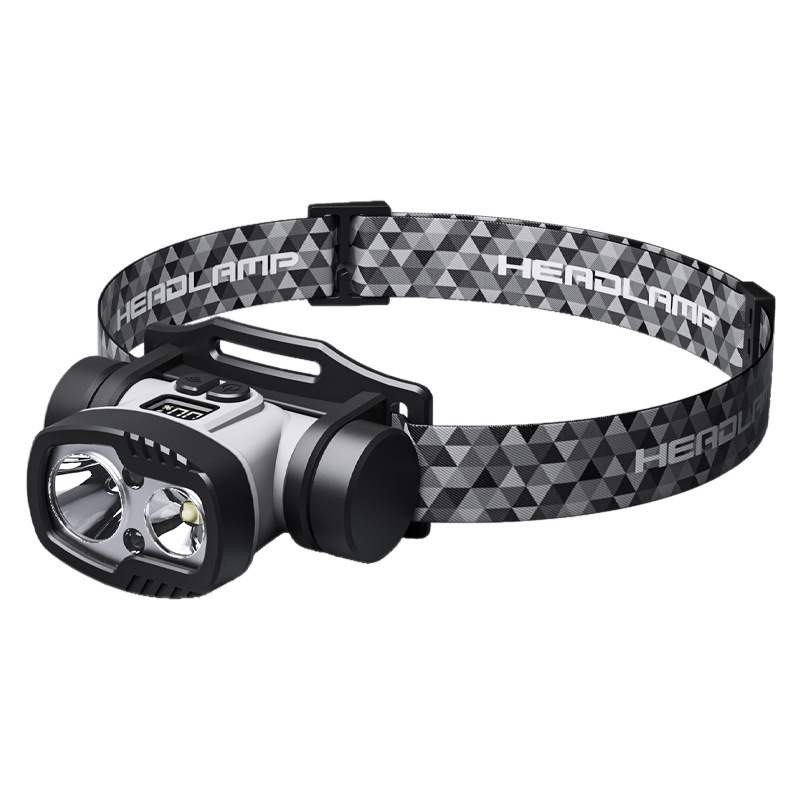 Picture of Cross-border double-wick fishing lamp rechargeable miner's lamp head-mounted working lamp outdoor long-range emergency bright headlight riding
