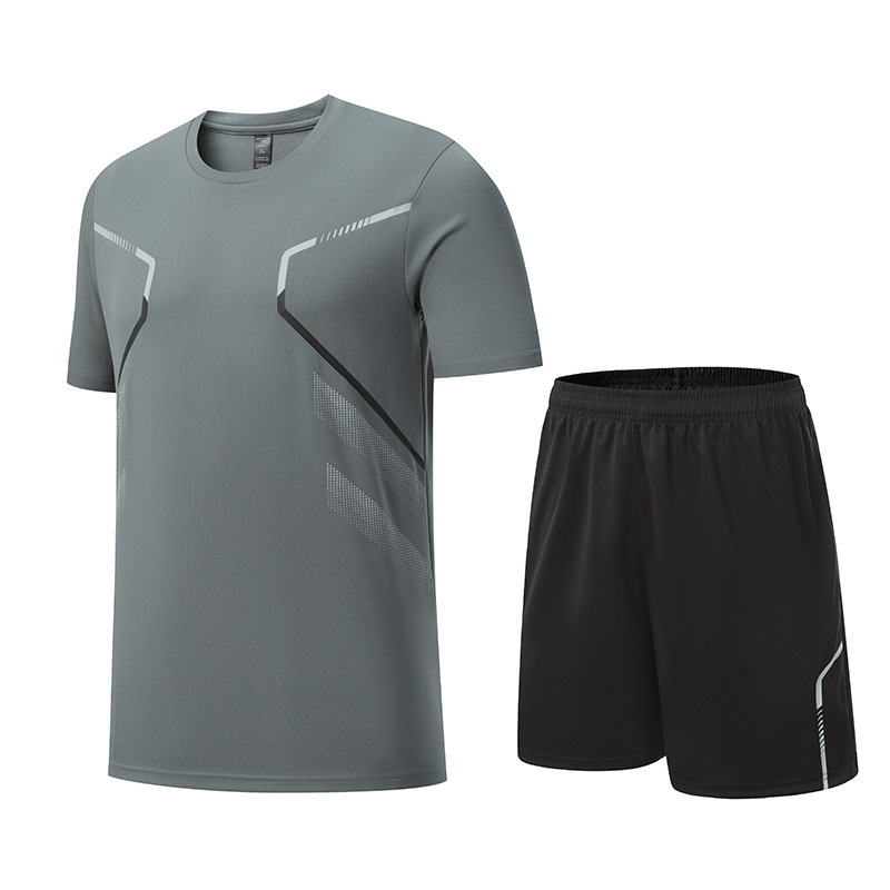 Picture of Quick-Drying Short-Sleeved Men's Ice-Feel Summer Sports Suit, Loose and Breathable Casual Versatile Fitness Sportswear