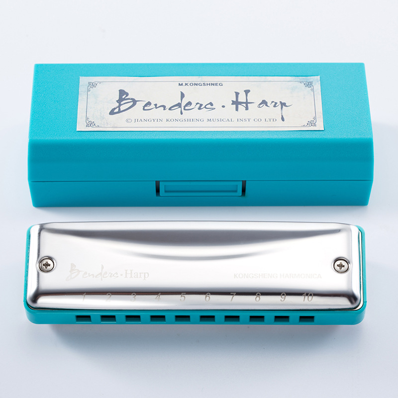Picture of 10 Hole Blues Harmonica Hole Sound Adult Professional Blues Musical Instrument Beginners Practice Beginners Easy to Learn Harmonica