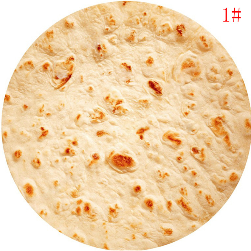 Picture of Hamburger Blanket Funny Blanket Mexican Burrito Blanket Throwing Corn Cake Wool Blanket Sofa Wool Blanket
