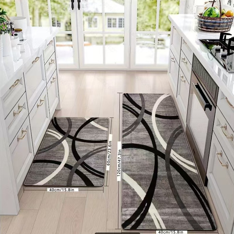 Amazon Hot Sale Kitchen Mat Nordic Crystal Velvet Decorative Floor Mat Entrance Door Mat TEMU Labeling