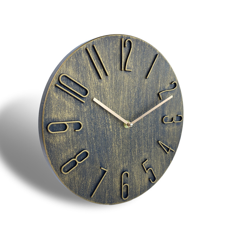 Picture of 30cm Clock Wall Clock Living Room Clock Wall Hanging Watch Quartz Clock Wall Hanging Creative Silent Wall Clock