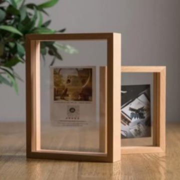 Picture of A4 Creative Photo Frame Table Stereo Hollow 6-Inch 7-Punch-Free Double-Sided Glass Plant Specimen Frame Picture Frame