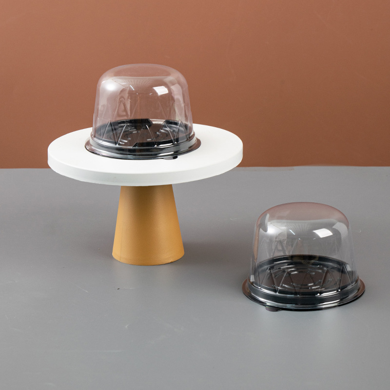 3 inch transparent cake box chiffon mousse lasagna birthday cake packaging box round baking pastry packing box