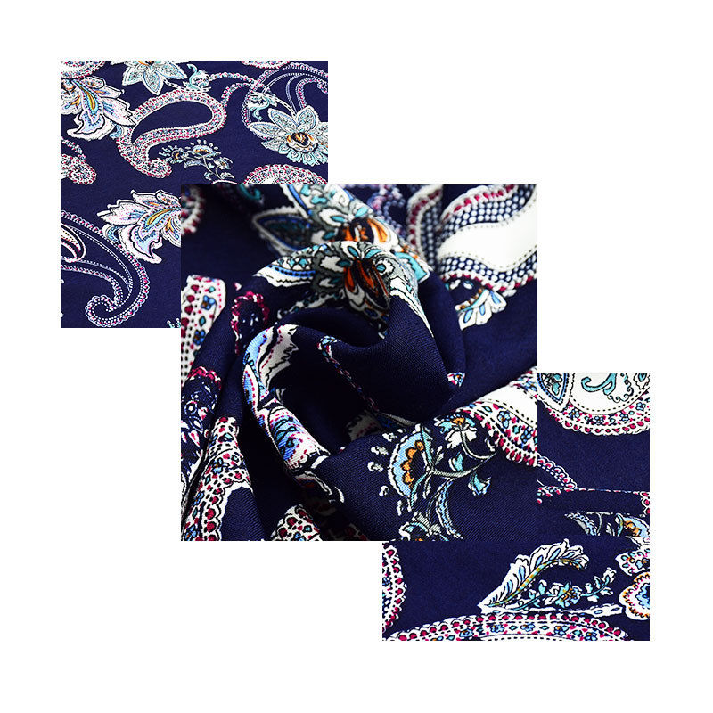 30 PCs rayon printed artificial cotton plain fabric active print spring and summer fashion dress shirt fabric