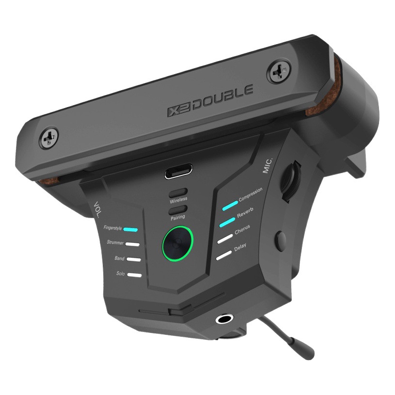 DOUBLE G0pro guitar wireless shock pickup smart Bluetooth APP drum recorder loop punch-free