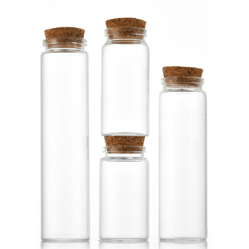 Picture of 37mm Screw Cap Cork Drift Bottle Transparent Candy Empty Bottle Test Tube Bottle Tea Flower Tea Packaging Bottle Succulent Planting Bottle