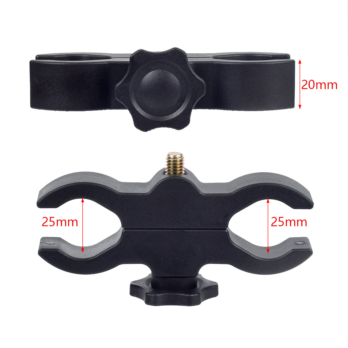Flashlight clip tactical accessories outdoor pipe clip mountain bike headlight bracket 45 degree ramp bracket clamp