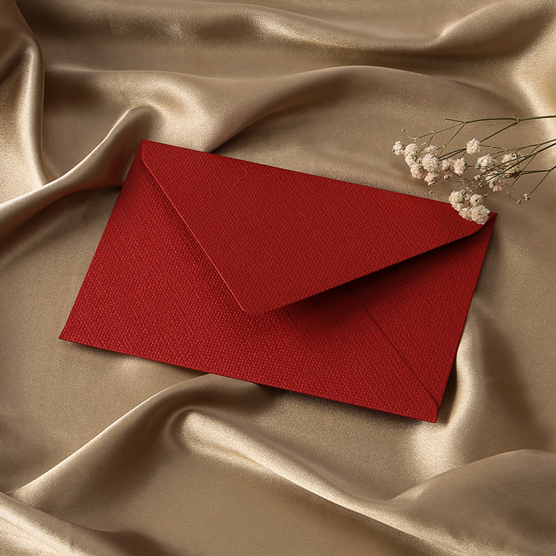 Picture of Linen Envelope Letter Paper Set Retro Love Letter Chinese Style Cowhide Special Paper Invitation Postcard Fire Paint Envelope